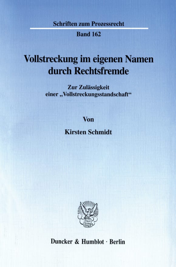 Cover Vollstreckung im eigenen Namen durch Rechtsfremde