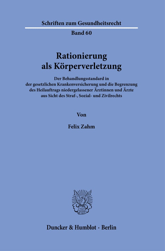 Cover Rationierung als Körperverletzung