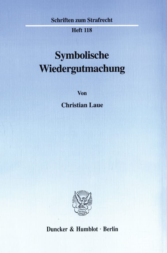 Cover Symbolische Wiedergutmachung