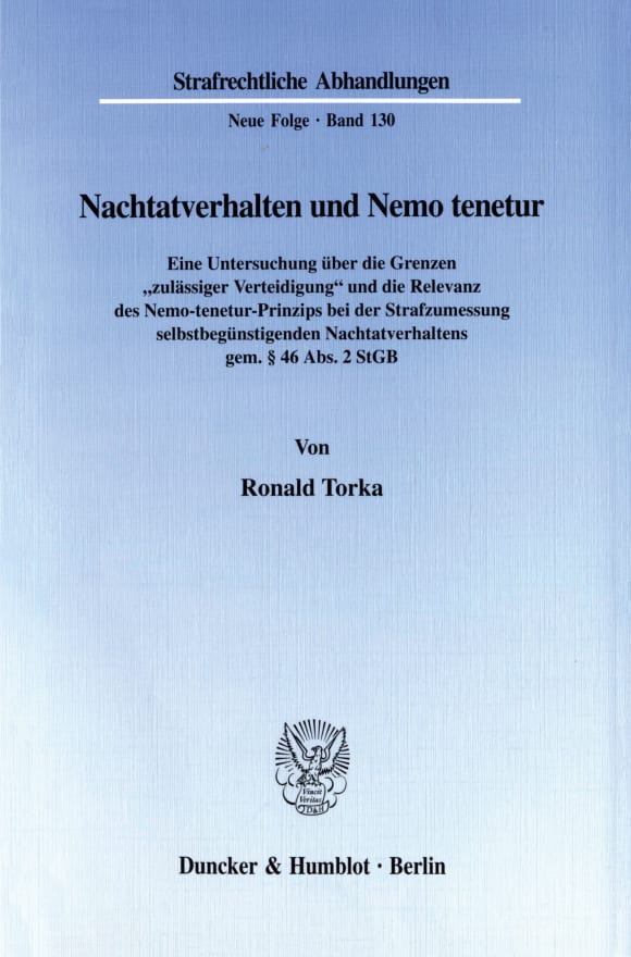 Cover Nachtatverhalten und Nemo tenetur