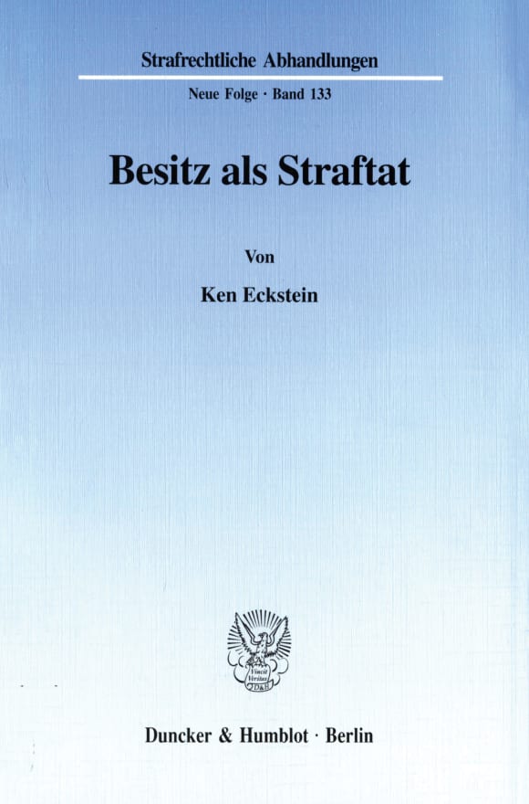 Cover Besitz als Straftat