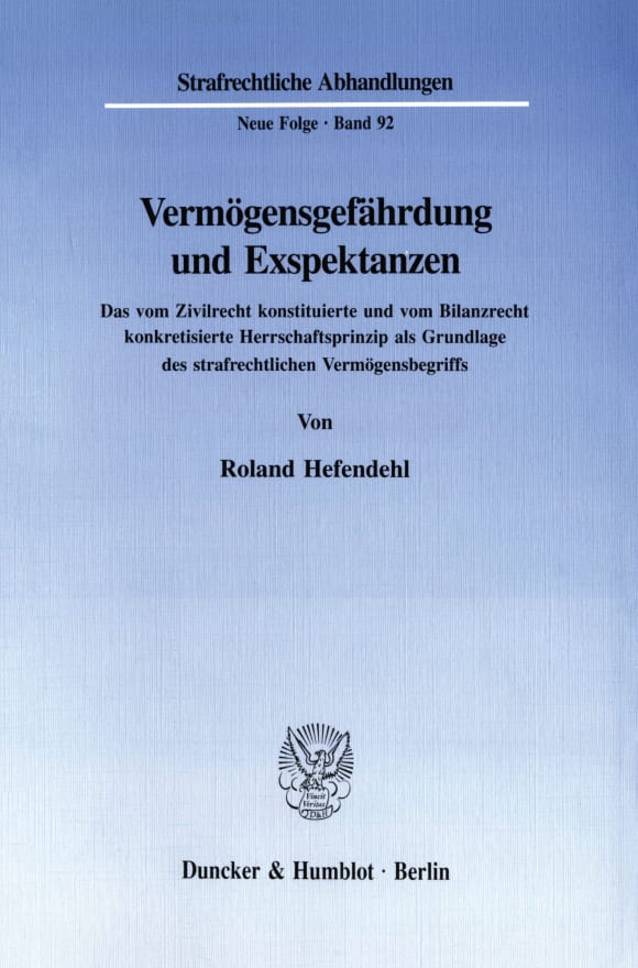 Cover Vermögensgefährdung und Exspektanzen