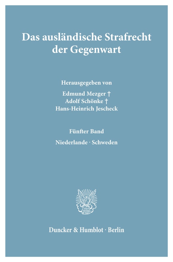 Cover Das ausländische Strafrecht der Gegenwart