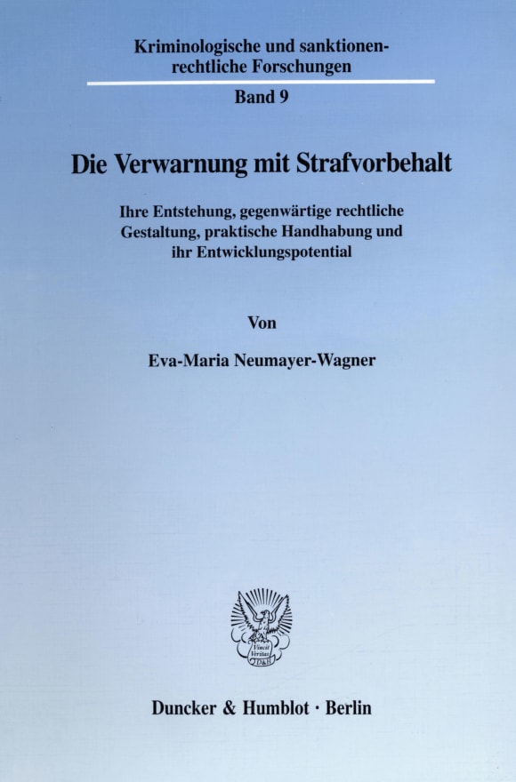 Cover Die Verwarnung mit Strafvorbehalt