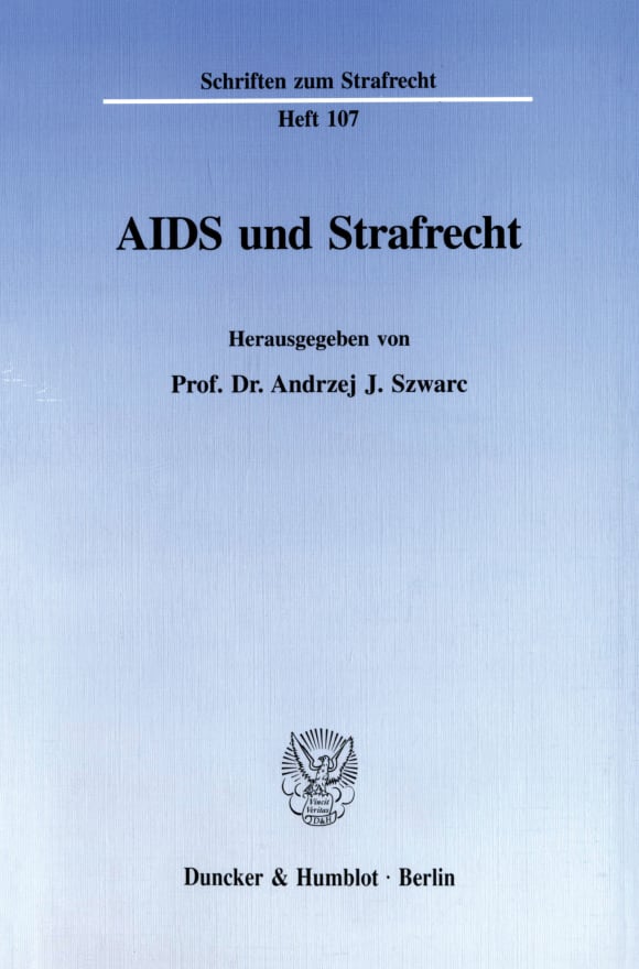 Cover AIDS und Strafrecht