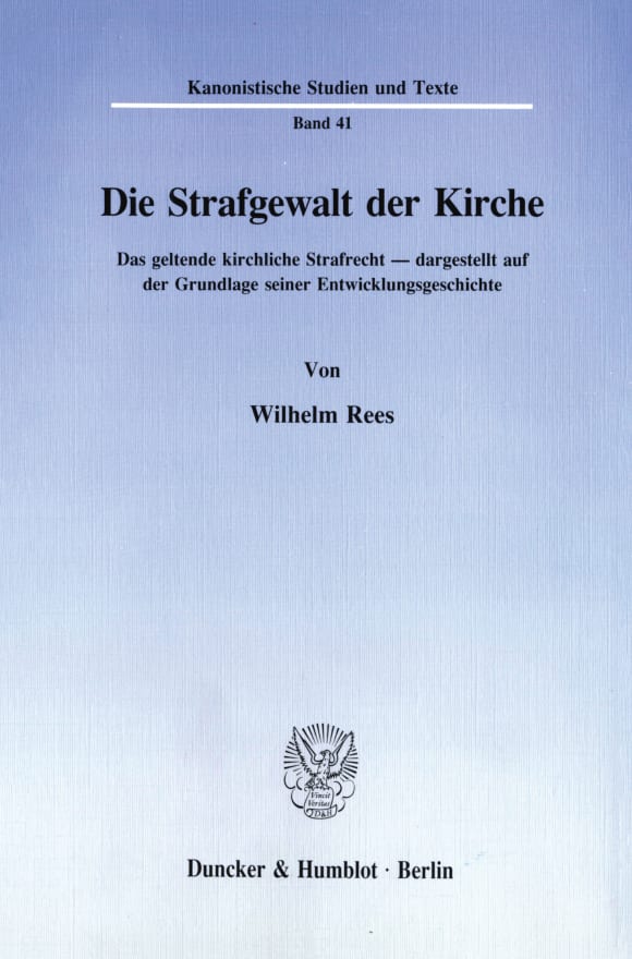 Cover Die Strafgewalt der Kirche