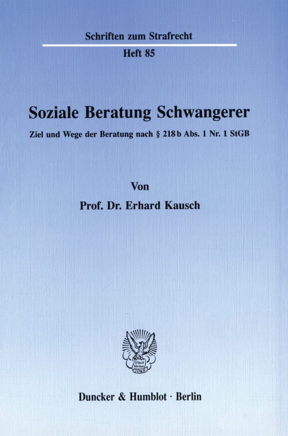 Cover Soziale Beratung Schwangerer