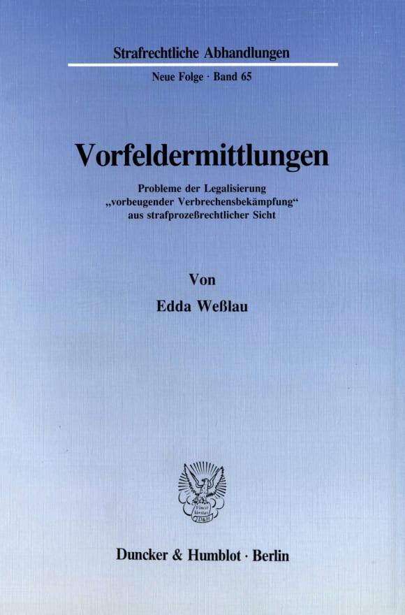 Cover Vorfeldermittlungen