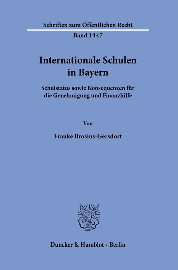 Cover Internationale Schulen in Bayern