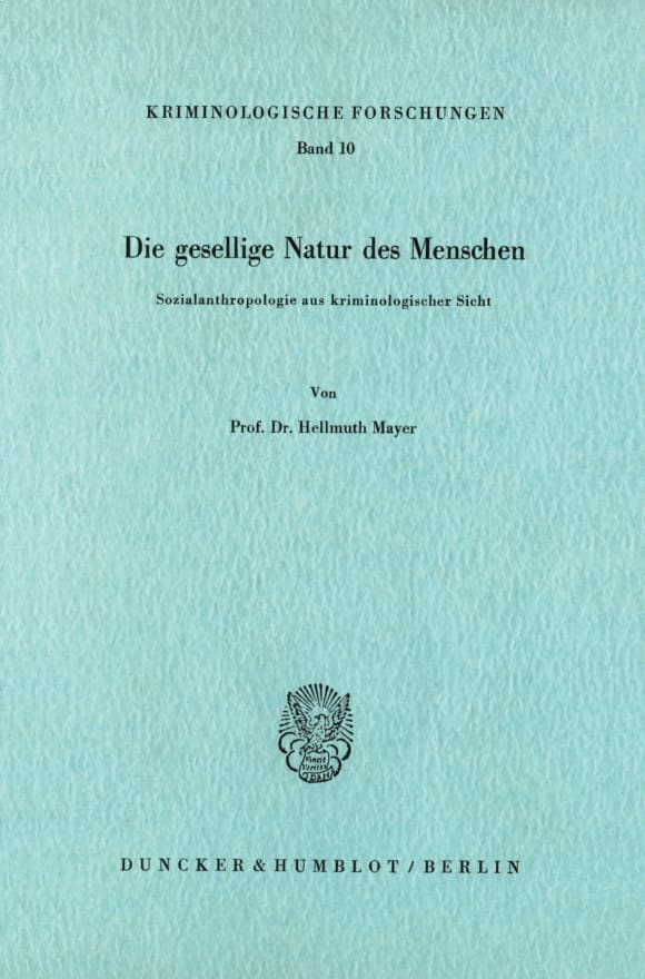 Cover Die gesellige Natur des Menschen