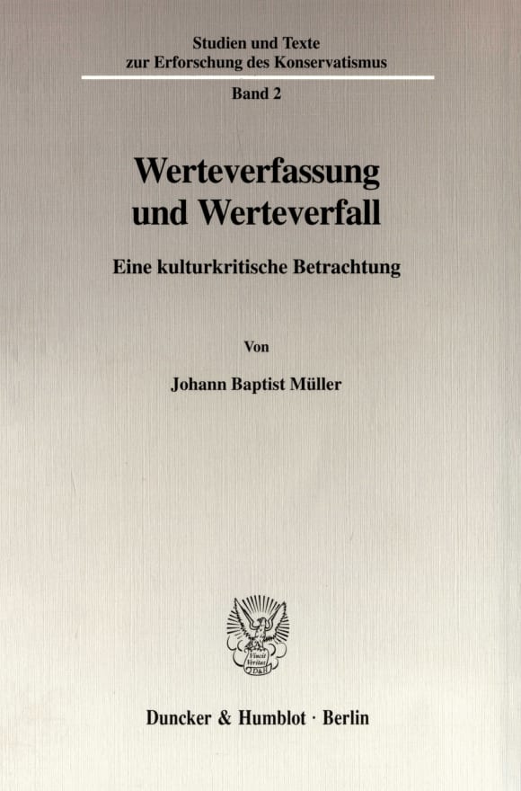 Cover Werteverfassung und Werteverfall