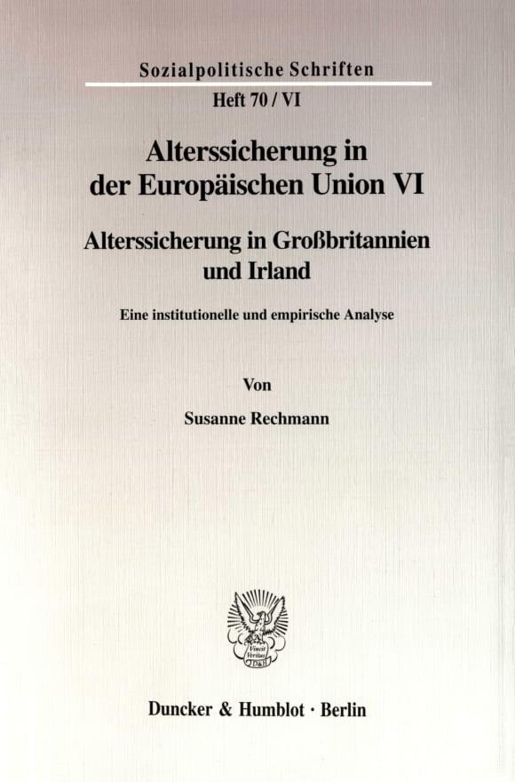 Cover Alterssicherung in der Europäischen Union VI