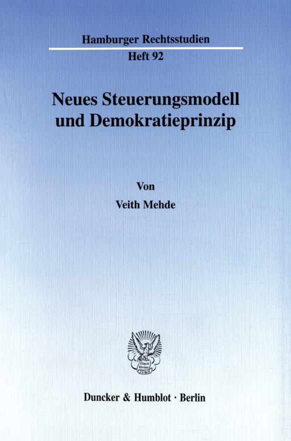 Cover Neues Steuerungsmodell und Demokratieprinzip