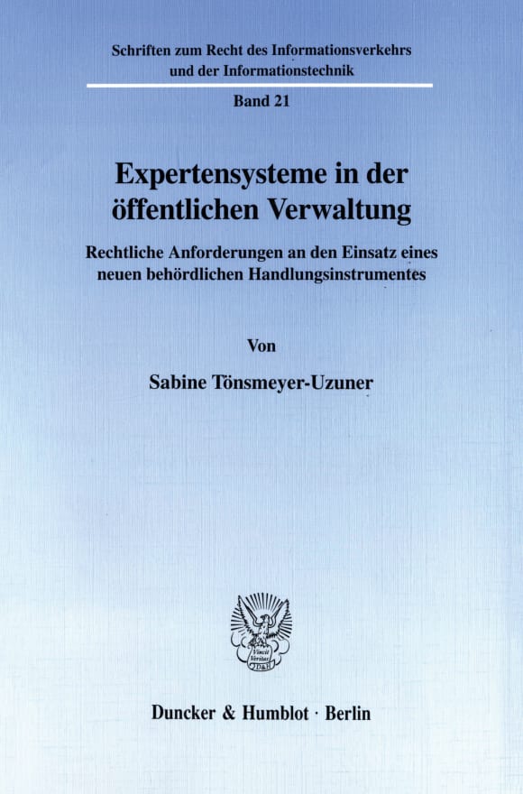 Cover Expertensysteme in der öffentlichen Verwaltung