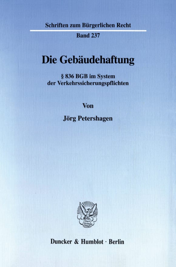 Cover Die Gebäudehaftung