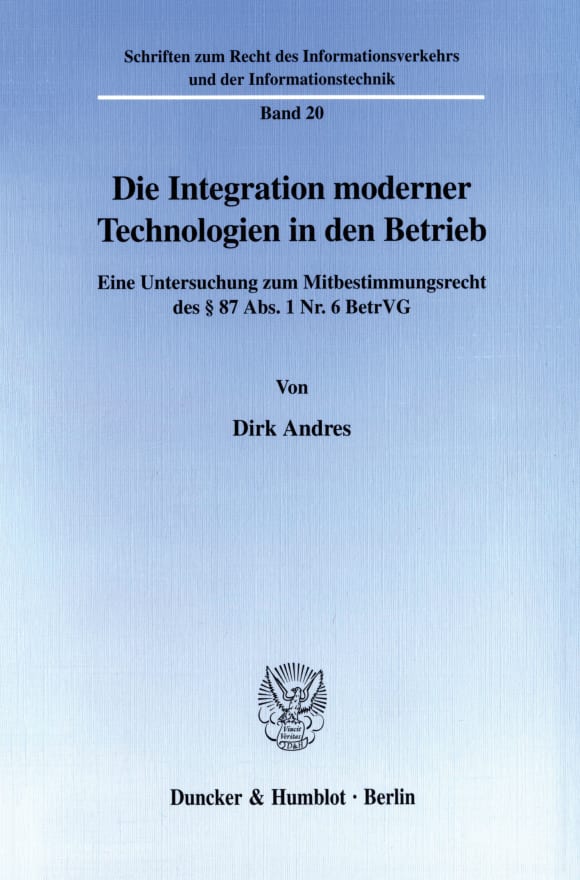 Cover Die Integration moderner Technologien in den Betrieb