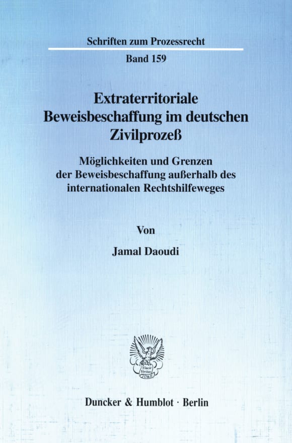 Cover Extraterritoriale Beweisbeschaffung im deutschen Zivilprozeß