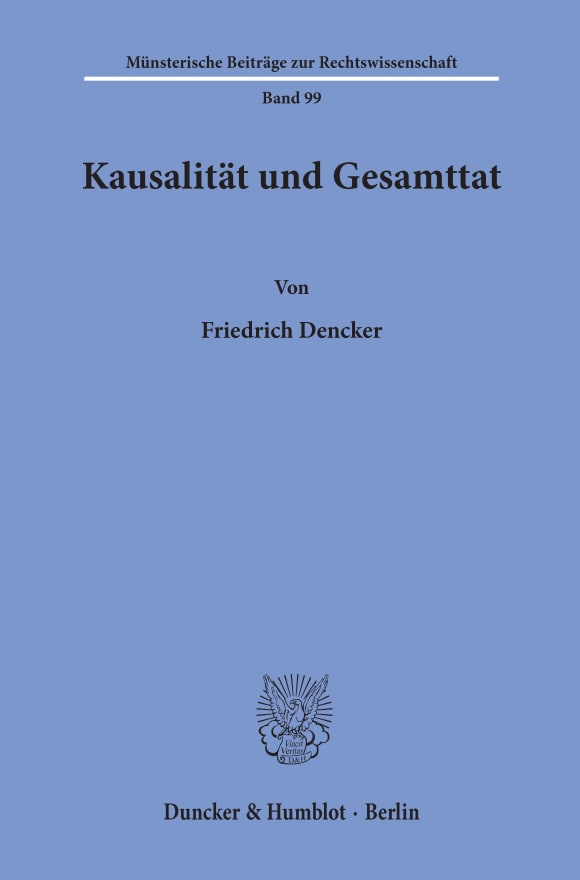 Cover Kausalität und Gesamttat