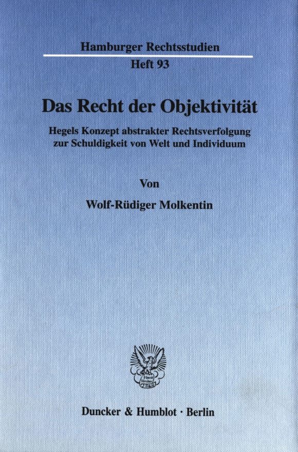 Cover Das Recht der Objektivität