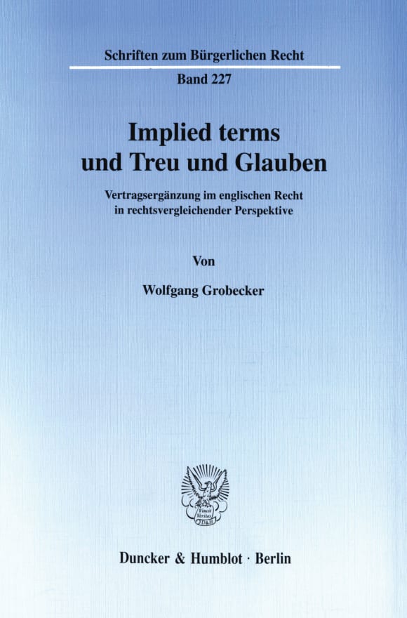 Cover Implied terms und Treu und Glauben