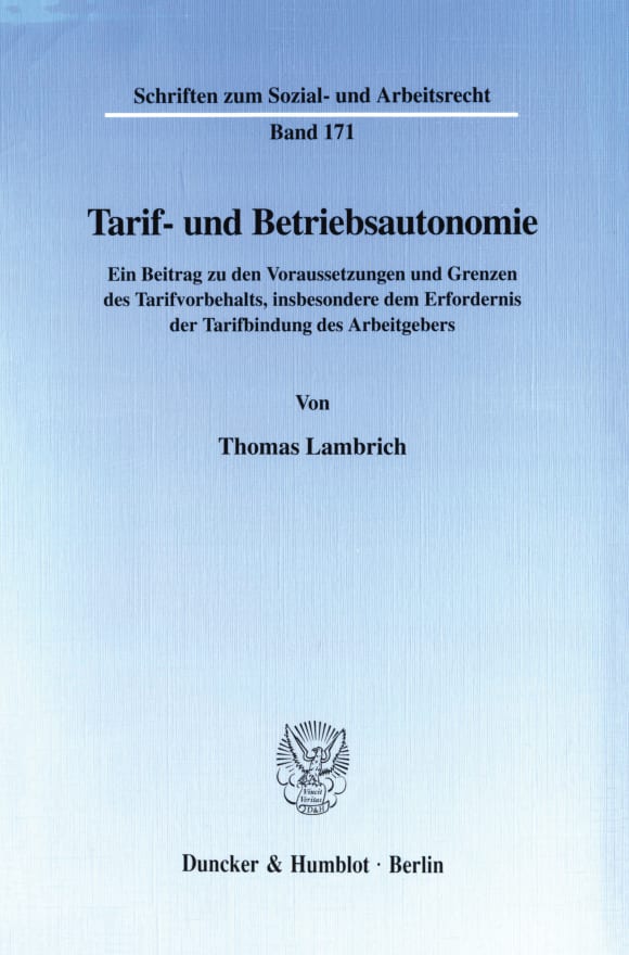 Cover Tarif- und Betriebsautonomie