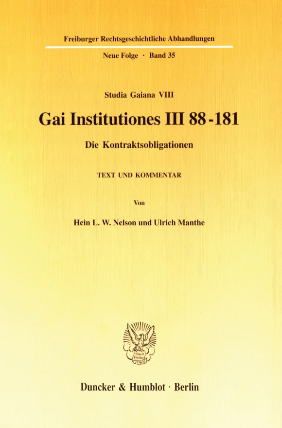 Cover Gai Institutiones III 88 - 181