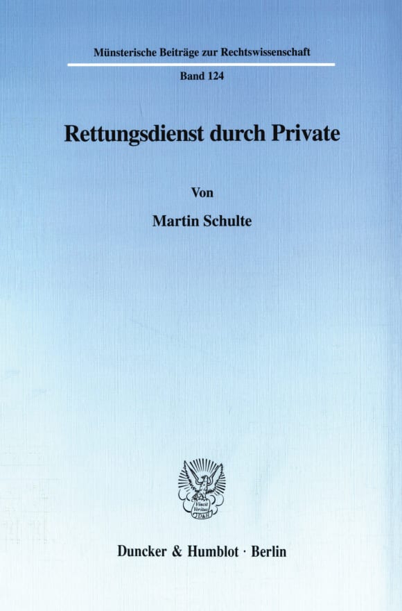 Cover Rettungsdienst durch Private