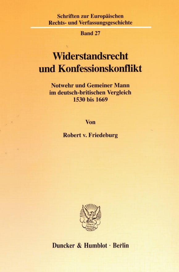 Cover Widerstandsrecht und Konfessionskonflikt