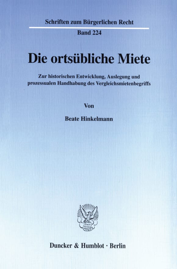 Cover Die ortsübliche Miete