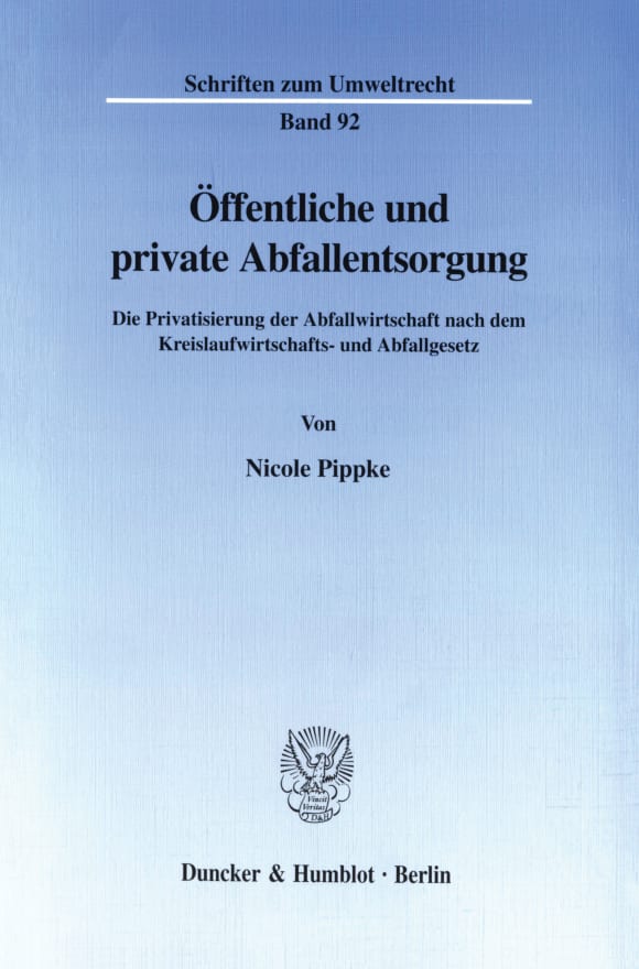 Cover Öffentliche und private Abfallentsorgung