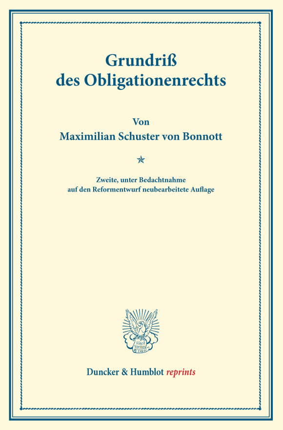 Cover Grundriß des Obligationenrechts