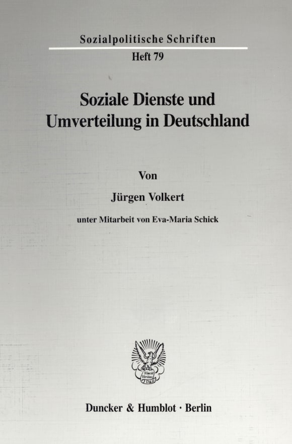 Cover Soziale Dienste und Umverteilung in Deutschland