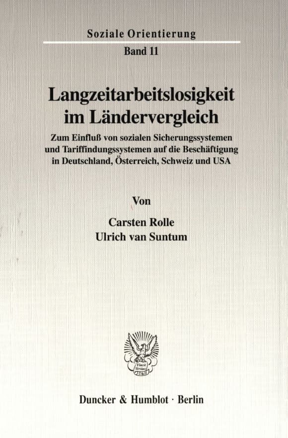 Cover Langzeitarbeitslosigkeit im Ländervergleich