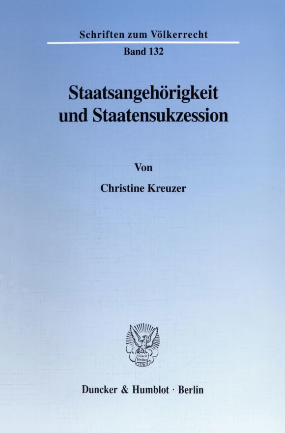 Cover Staatsangehörigkeit und Staatensukzession