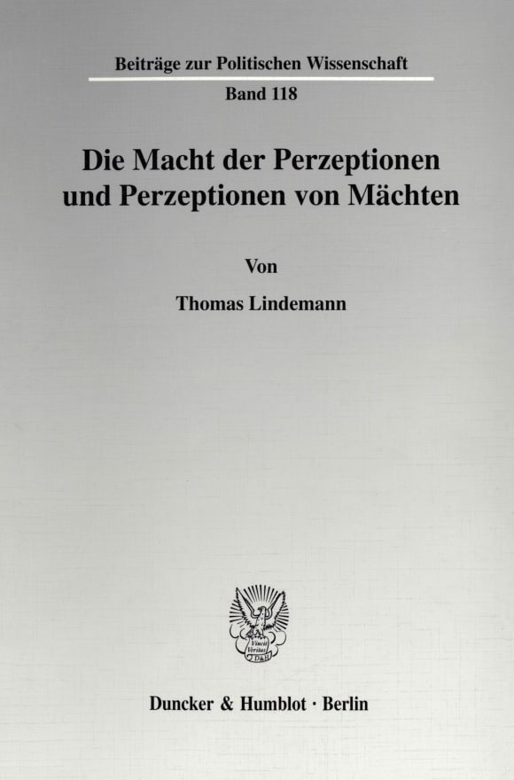 Cover Die Macht der Perzeptionen und Perzeptionen von Mächten