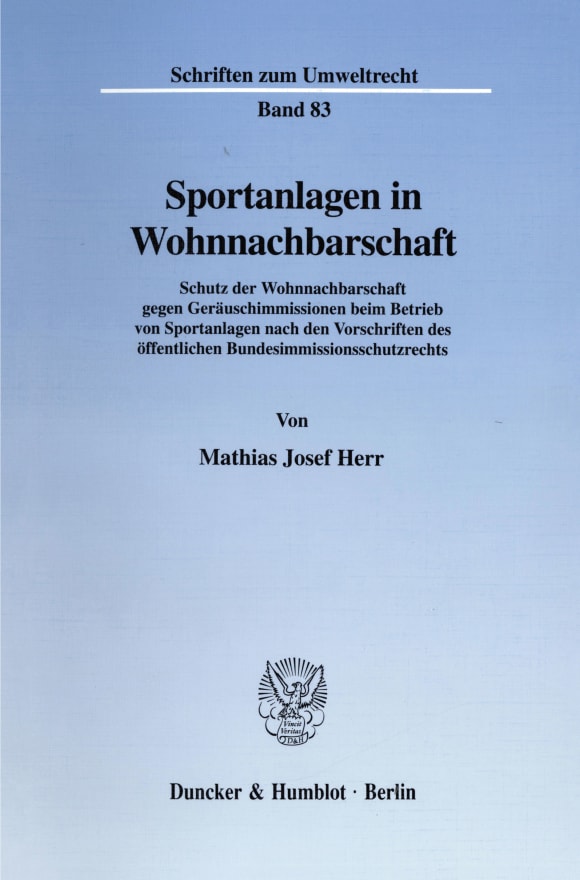 Cover Sportanlagen in Wohnnachbarschaft