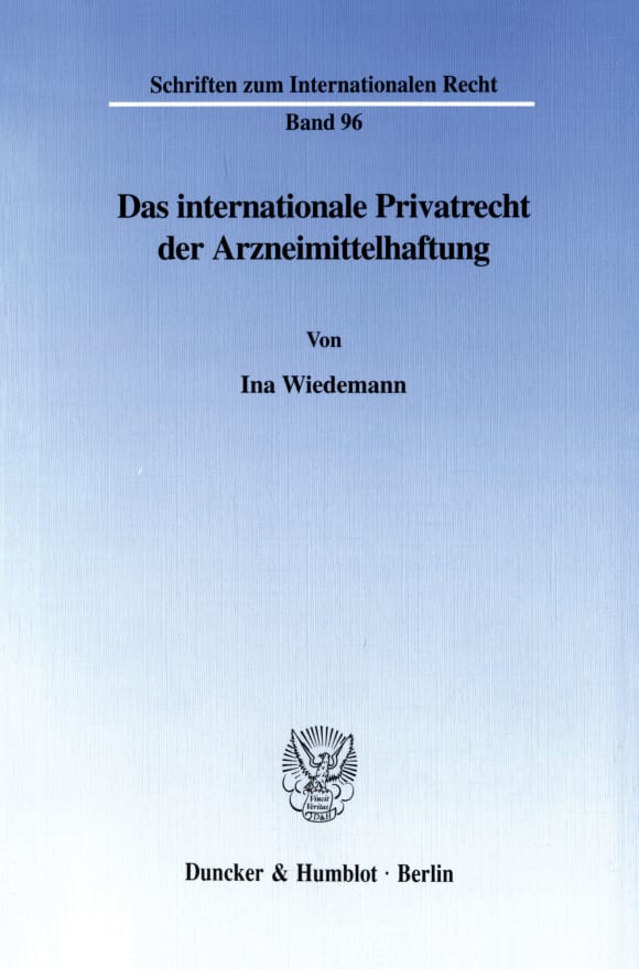 Cover Das internationale Privatrecht der Arzneimittelhaftung