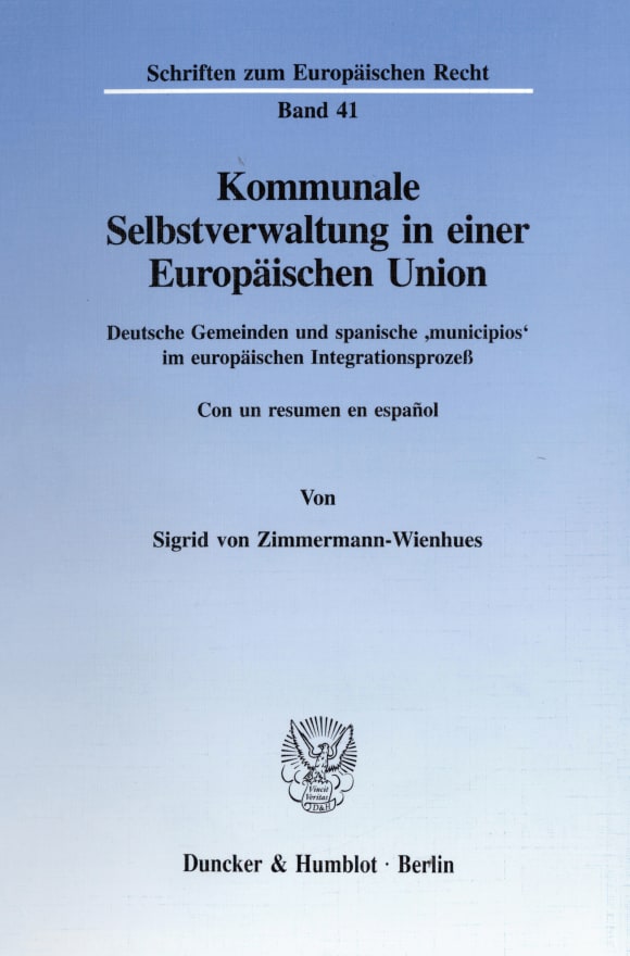 Cover Kommunale Selbstverwaltung in einer Europäischen Union