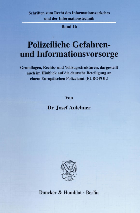 Cover Polizeiliche Gefahren- und Informationsvorsorge