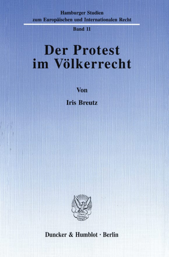 Cover Der Protest im Völkerrecht