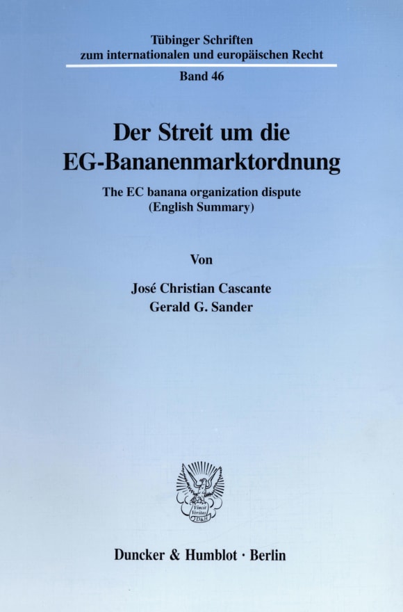 Cover Der Streit um die EG-Bananenmarktordnung