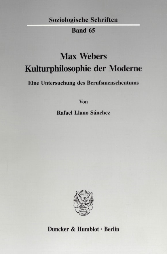 Cover Max Webers Kulturphilosophie der Moderne