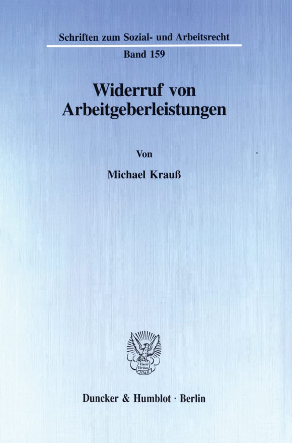 Cover Widerruf von Arbeitgeberleistungen