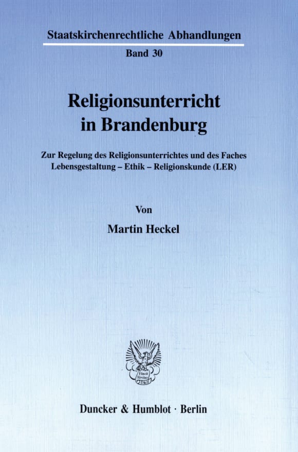 Cover Religionsunterricht in Brandenburg