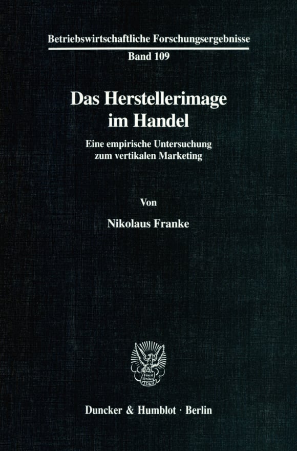 Cover Das Herstellerimage im Handel