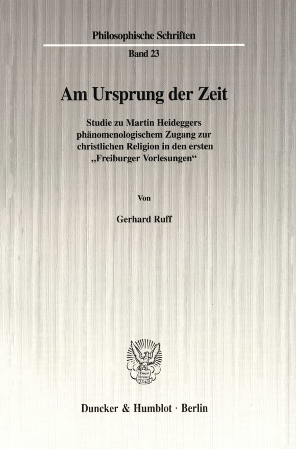 Cover Am Ursprung der Zeit