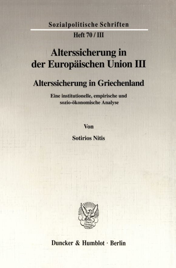 Cover Alterssicherung in der Europäischen Union III