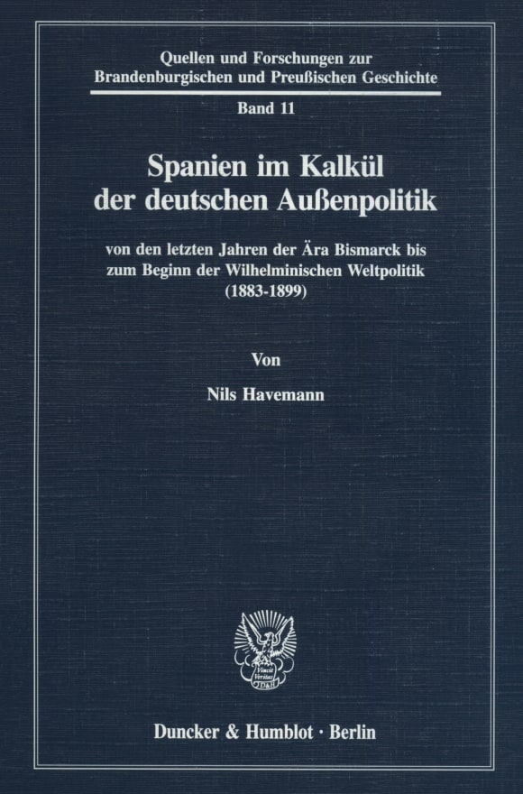 Cover Spanien im Kalkül der deutschen Außenpolitik