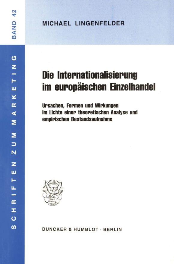 Cover Die Internationalisierung im europäischen Einzelhandel