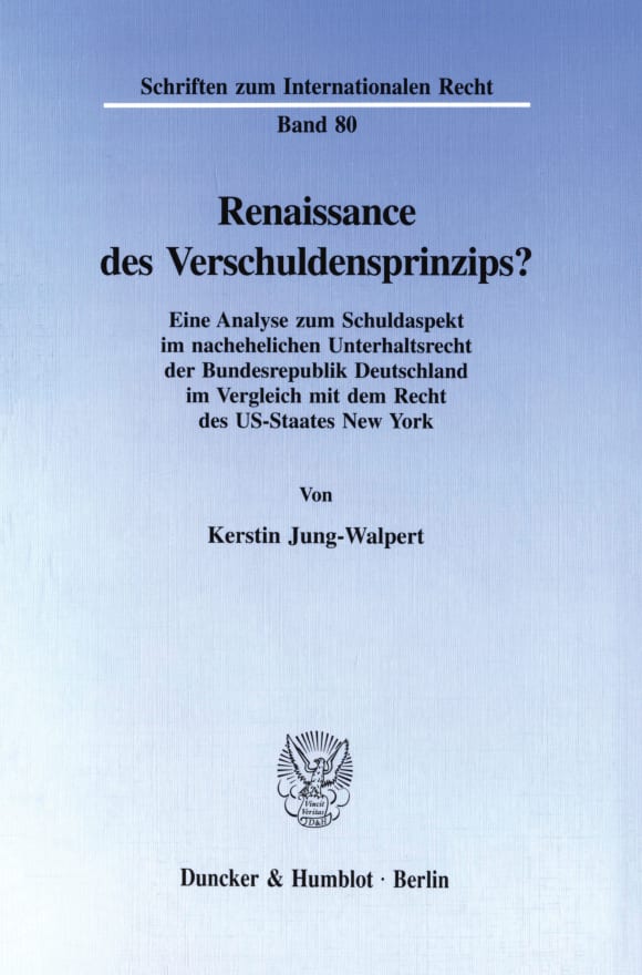 Cover Renaissance des Verschuldensprinzips?